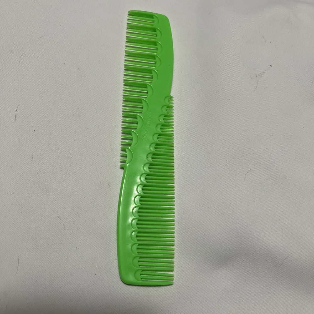 Tupperware Double-Sided Hair Comb 8" Long #1543 Green‎ Vintage Rare